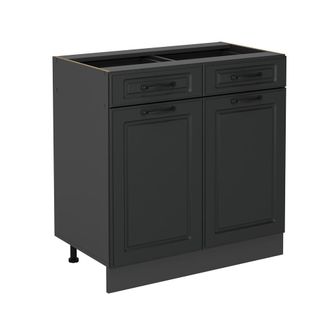 Vicco Mueble Bajo De Cocina R-line, Antracita Casa De Campo, 80 Cm Sin Encimera, Vicco