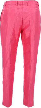 Dries Van Noten rechte broek in roze rayon
