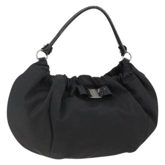 Ferragamo Pre-owned Handtas - Dames - Vintage Schoudertas - Zwart - ONE Size - Nylon - Vintage