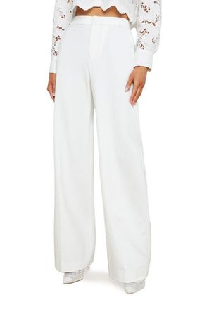 L'agence Livvy Straight Leg Pants in White at Nordstrom, Size 18
