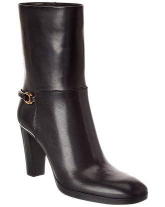 Saint Laurent Sulpice 80 Leather Bootie