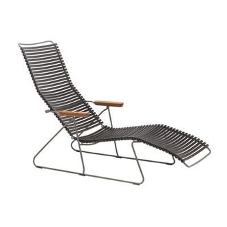 Houe Reclining deckchair Click - Black - Bamboo - Designer Henrik Pedersen