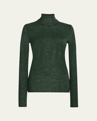 Gabriela Hearst May Rib Knit Wool-Cashmere Turtleneck Sweater