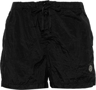 Stone Island Zwarte zwemshorts op maat - Heren - Strandmode - Zwart - S - Nylon - Badmode