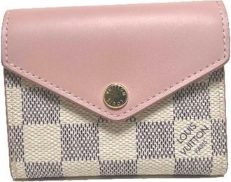 Louis Vuitton Rose Damier Azur Wallet (Tri-Fold) (Pre-Owned)