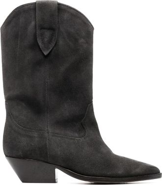 Isabel Marant Zwarte enkellaarsjes voor vrouwen - Dames - Cowboylaarzen - Zwart - 38 EU - Leer - Schoenen