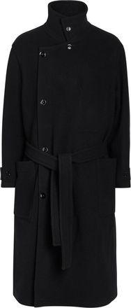 Christophe Lemaire Belted Wool Wrap Coat - Black - L