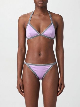 Versace Top bikini a triangolo con iconica stampa Greca