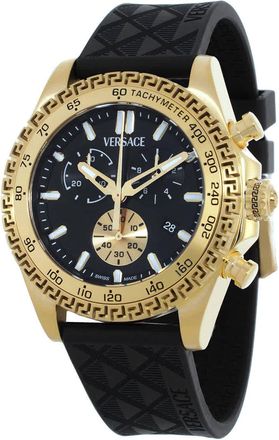 Versace Chrono Chronograph Quartz Black Dial Mens Watch VE9K00224