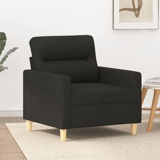 vidaXL Sill&oacute;n De Tela Negro 60 Cm Vidaxl