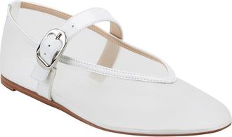 Marc Fisher Godina Mesh Mary Jane Flat in White at Nordstrom, Size 9.5