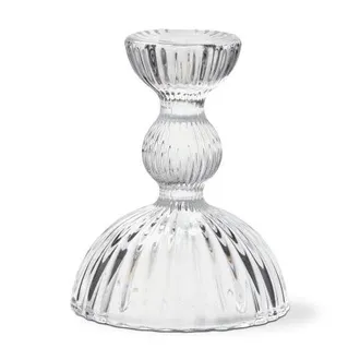 Tag Clear Soda Lime Glass Ella Small Taper Candle Holder 3.62x3.62x4.53 in at Nordstrom