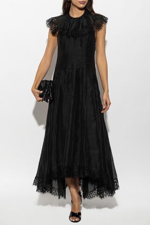 Zimmermann Dress With Lace Finish, Womens, Black
