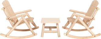 vidaXL Vidaxl - Juego De Muebles De Jard&iacute;n 3 Piezas Madera Maciza De Abeto