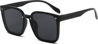 Generic Large Frame Mens Sunglasses Outdoor Womens Vacation Driving Sun Glasses(Black)