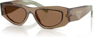 Prada Heren, Accessoires, Bruin, Maat: 52 MM Polyamide