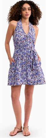 Rebecca Taylor Daphne Halter Dress in Iris Multi at Nordstrom, Size 12