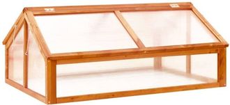 vidaXL Invernadero De Madera De Abeto Marr&oacute;n 114x80x50 Cm Vidaxl