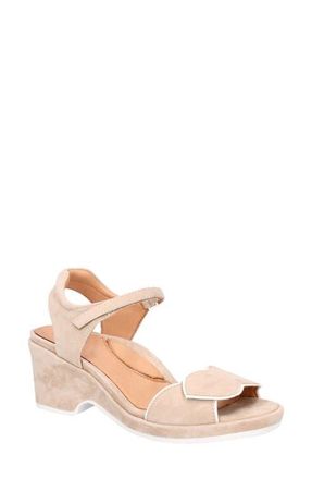 L'Amour Des Pieds Marora Wedge Sandal in Taupe/White at Nordstrom, Size 6.5