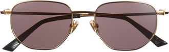 Bottega Veneta 52mm Pilot Sunglasses in Gold/grey at Nordstrom