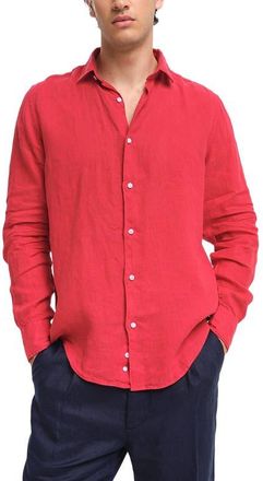 Peninsula Capri Linen Shirt in Solid Color at Nordstrom, Size Medium