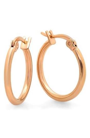 Steeltime 18k Rose Gold Plated Hoop Earrings at Nordstrom Rack
