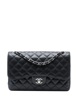 Chanel 2017-2018 Jumbo Classic Caviar Double Flap shoulder bag - Black