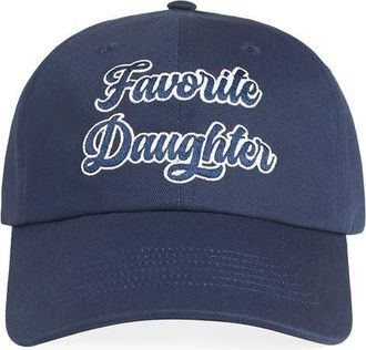 Favorite Daughter The Script Logo Baseball Cap in Navy at Nordstrom