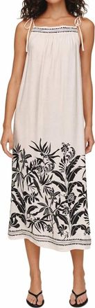 Bella Dahl Tie Strap Dress In Botanic Border Print
