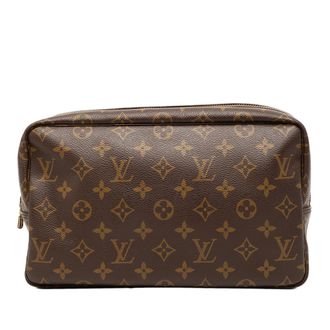 Louis Vuitton Pre-owned Womens Monogram Trousse Toilette 28 - Brown Textile - One Size
