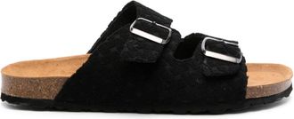 MC2 Saint Barth terrycloth open-toe sandals - men - Fabric/Fabric/Rubber - 40 - Black