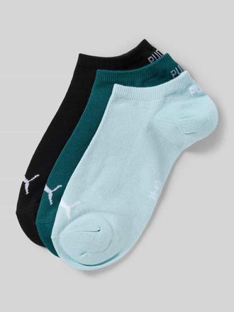 Puma Sneakersocken mit Logo im 3er-Pack in Gruen, Gr&ouml;&szlig;e 39/42