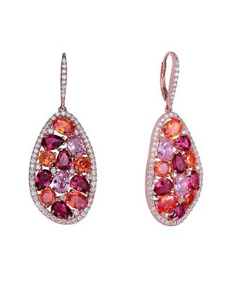 Genevive 14K Rose Gold Vermeil Cz Earrings