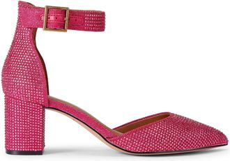 Kurt Geiger Womens Burlington Crystal Heels - Pink Fabric - Size UK 3