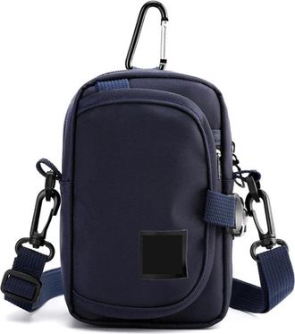 Generic Compatible For Mens Waist Pack Casual Travel Purse Waterproof Belt Zipper Outdoor(DEEP BLUE)