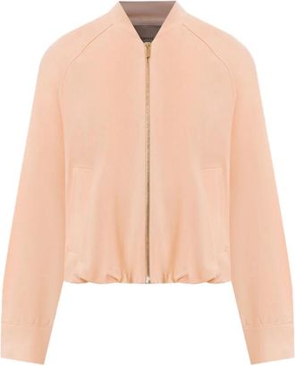Twinset Bomberjack met Kimono Mouwen - Dames - Bomber jackets - Oranje - XS - Polyester - Jassen