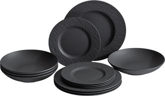 Villeroy & Boch Manufacture Rock 12 Piece Set in Black at Nordstrom