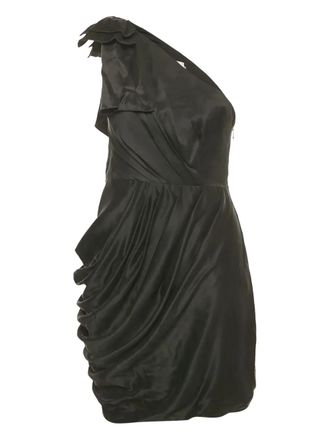 Zimmermann asymmetric bow mini dress - Black