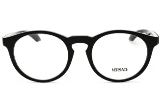 Versace 0VE3355U Round-Frame Eyeglasses - Black