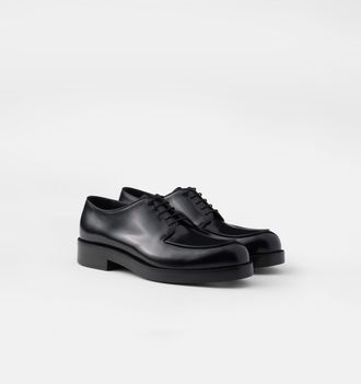 Prada Brushed leather derby shoes