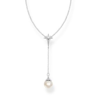 Thomas Sabo Thomas Sabo Kette Perle mit Stern silber wei&szlig; KE1986-167-14-L45V