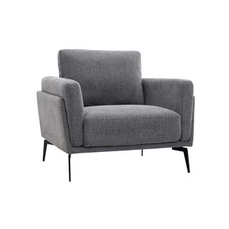 Miliboo Miliboo - Sill&oacute;n De Tejido Efecto Aterciopelado Texturizado Gris Mosco