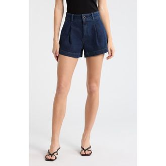 Paige Camille Pleated Denim Shorts in Ballast at Nordstrom, Size 31