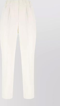 Brunello Cucinelli acetate and silk blend pants with elastic waistband