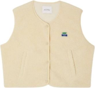 American Vintage Vests - Dames - Bodywarmers - Beige - M/L - Leer - Jassen