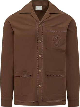 Dr&ocirc;le de Monsieur K-Sh 262 Shirt - Heren - Casual Overhemden - Bruin - S - Overhemden