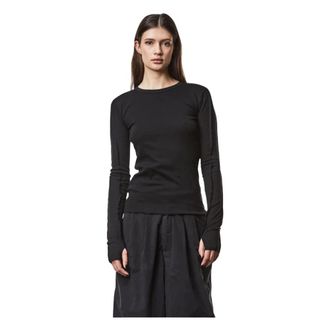 Thom Krom W TS 561 Longsleeve - Dames - Longsleeves - Zwart - M - Katoen - Tops