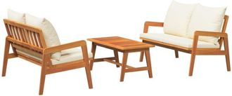 vidaXL Bistro Set 3 pcs Brown 75 x 45 x 38cm Solid Acacia wood vidaXL