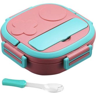 OEM Fiambrera Isot&eacute;rmica De Acero Inoxidable Para Ni&ntilde;os, Compartimento Herm&eacute;tico Con Cuchara Y Bandeja Para Ni&ntilde;as Y Ni&ntilde;os - Crezuo