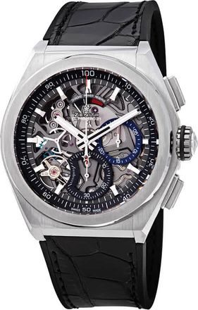 Zenith Defy El Primero 21 Chronograph Automatic Black Skeletal Dial Titanium Mens Watch 95.9000.9004/78.R582